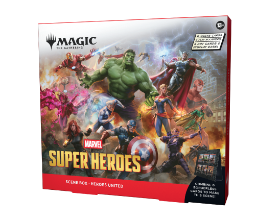 coffret scene united hero marvel super hero magic the gathering